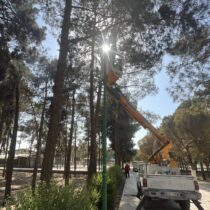 ارتقا روشنایی بوستان‌های منطقه ۱۹ با نصب بیش از ۳۵۰ پروژکتور