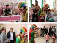 خلق روز شاد در بخش کودکان بیمارستان شهید مدرس در قالب “مهر کودکی”