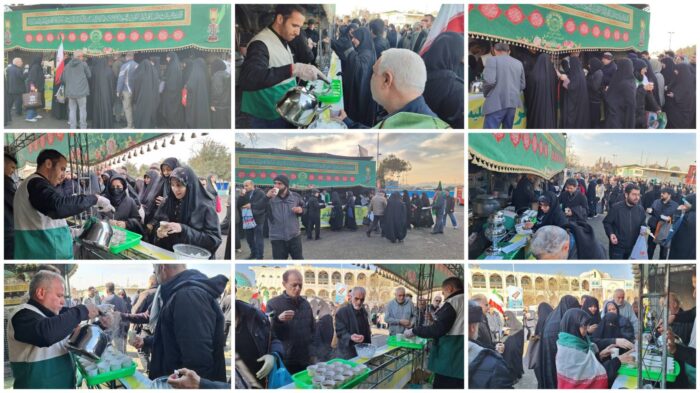 استقبال پرشور شهروندان از موکب‌های پذیرایی و غرفه‌های فرهنگی منطقه۹