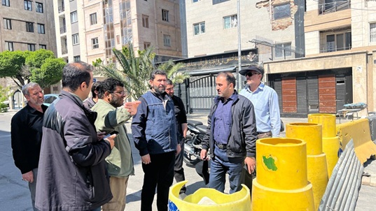 بازدید از روند پاکسازی نقاط اسیب دیده در منطقه ۱۴